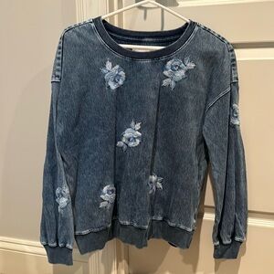 Billy T Denim Sweatshirt Size Small
